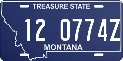 MT license plate 120774Z