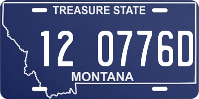 MT license plate 120776D