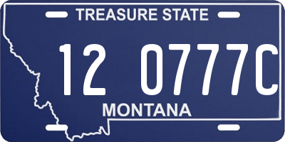 MT license plate 120777C