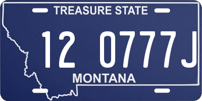MT license plate 120777J