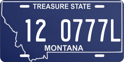 MT license plate 120777L
