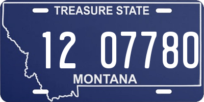MT license plate 120778O