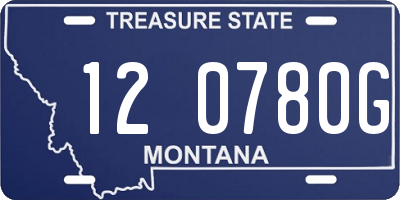 MT license plate 120780G