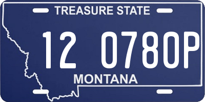 MT license plate 120780P
