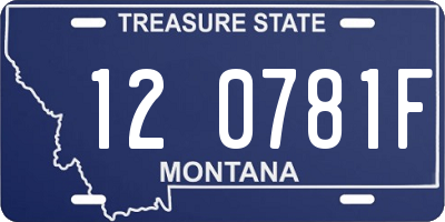 MT license plate 120781F