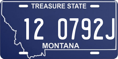 MT license plate 120792J