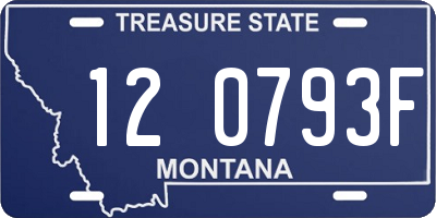 MT license plate 120793F