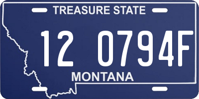 MT license plate 120794F