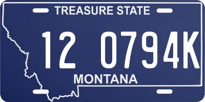MT license plate 120794K