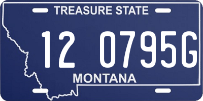 MT license plate 120795G