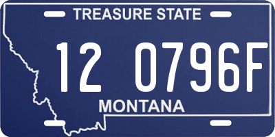 MT license plate 120796F