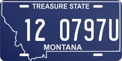 MT license plate 120797U