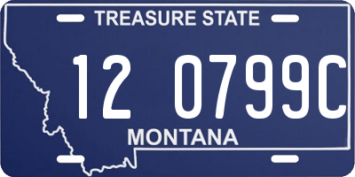 MT license plate 120799C