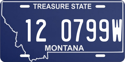 MT license plate 120799W