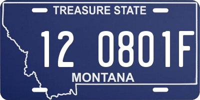 MT license plate 120801F