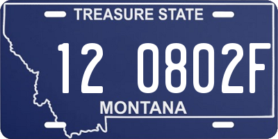 MT license plate 120802F