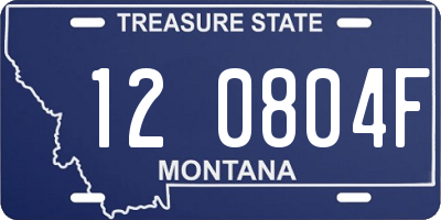 MT license plate 120804F