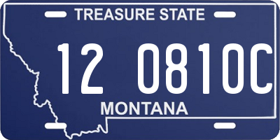 MT license plate 120810C