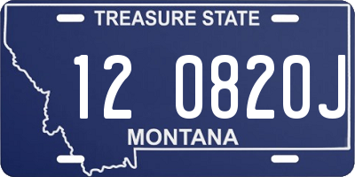 MT license plate 120820J