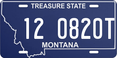 MT license plate 120820T