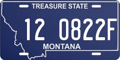 MT license plate 120822F