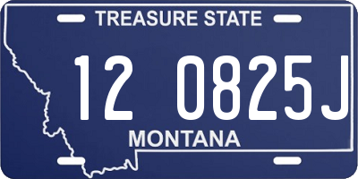 MT license plate 120825J