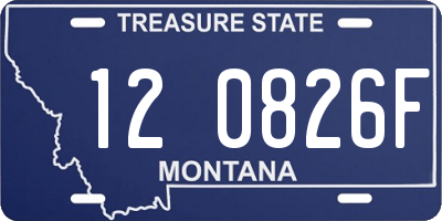 MT license plate 120826F