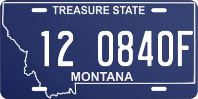 MT license plate 120840F