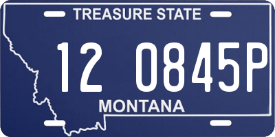 MT license plate 120845P