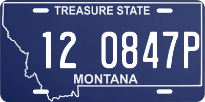 MT license plate 120847P