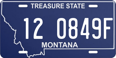 MT license plate 120849F