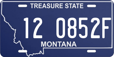 MT license plate 120852F