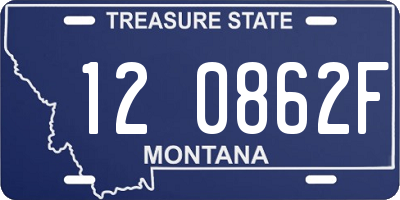 MT license plate 120862F