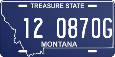 MT license plate 120870G