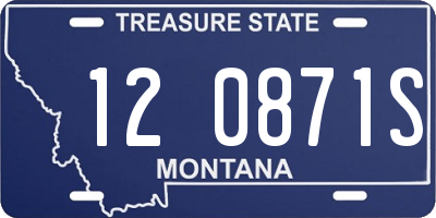 MT license plate 120871S