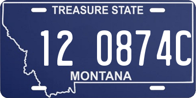 MT license plate 120874C