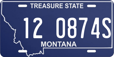 MT license plate 120874S