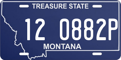 MT license plate 120882P