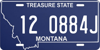 MT license plate 120884J