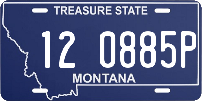 MT license plate 120885P