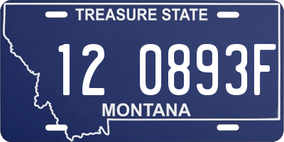 MT license plate 120893F