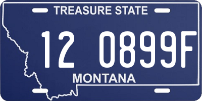 MT license plate 120899F