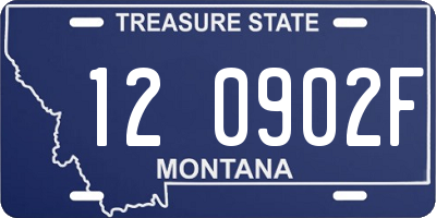 MT license plate 120902F