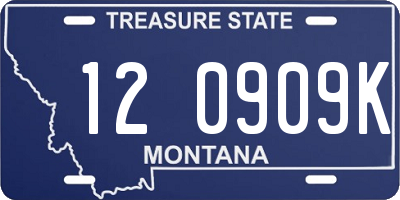 MT license plate 120909K