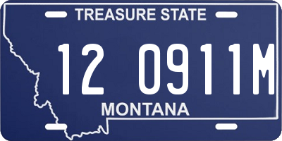MT license plate 120911M