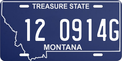 MT license plate 120914G