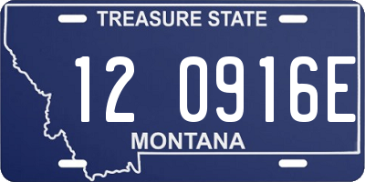 MT license plate 120916E