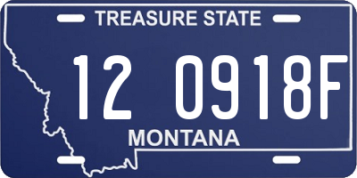 MT license plate 120918F