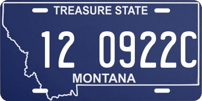 MT license plate 120922C