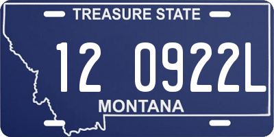 MT license plate 120922L